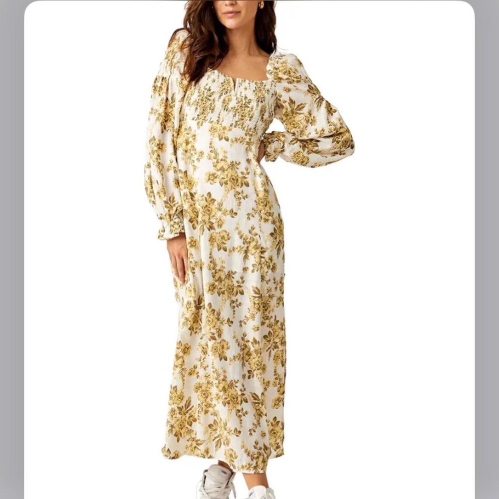 Free People Jaymes Midi Floral Dress - Picture 7 of 8